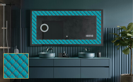 Backlit Decorative Mirror - Blue Harmonies